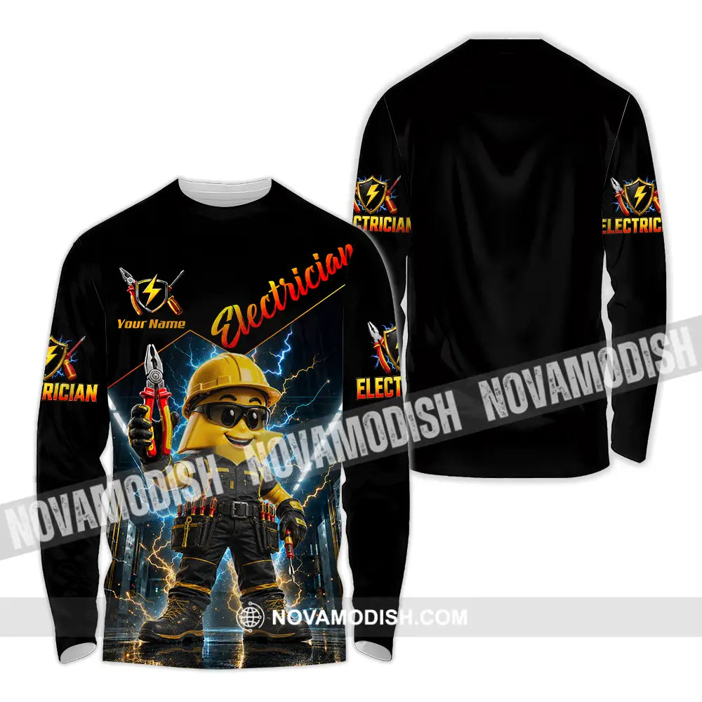 Unisex Shirt - Custom Electrician Shirt - Long Sleeve Shirt / S - T-shirt