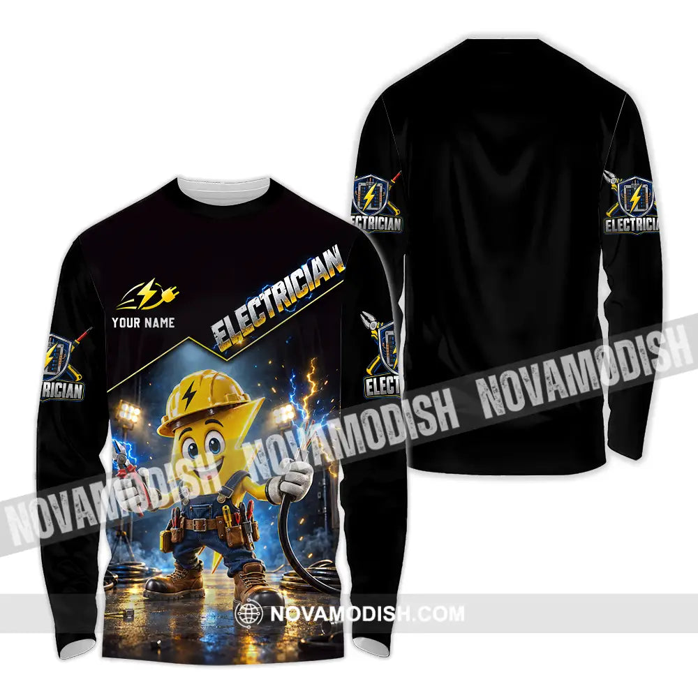 Unisex Shirt - Custom Electrician Shirt - Long Sleeve Shirt / S - T-shirt