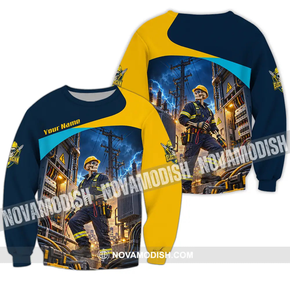 Unisex Shirt - Custom Electrician Shirt - Long Sleeve / S - T-shirt