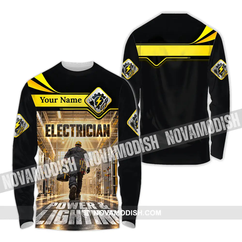 Unisex Shirt - Custom Electrician Shirt - Long Sleeve Shirt / S - T-shirt