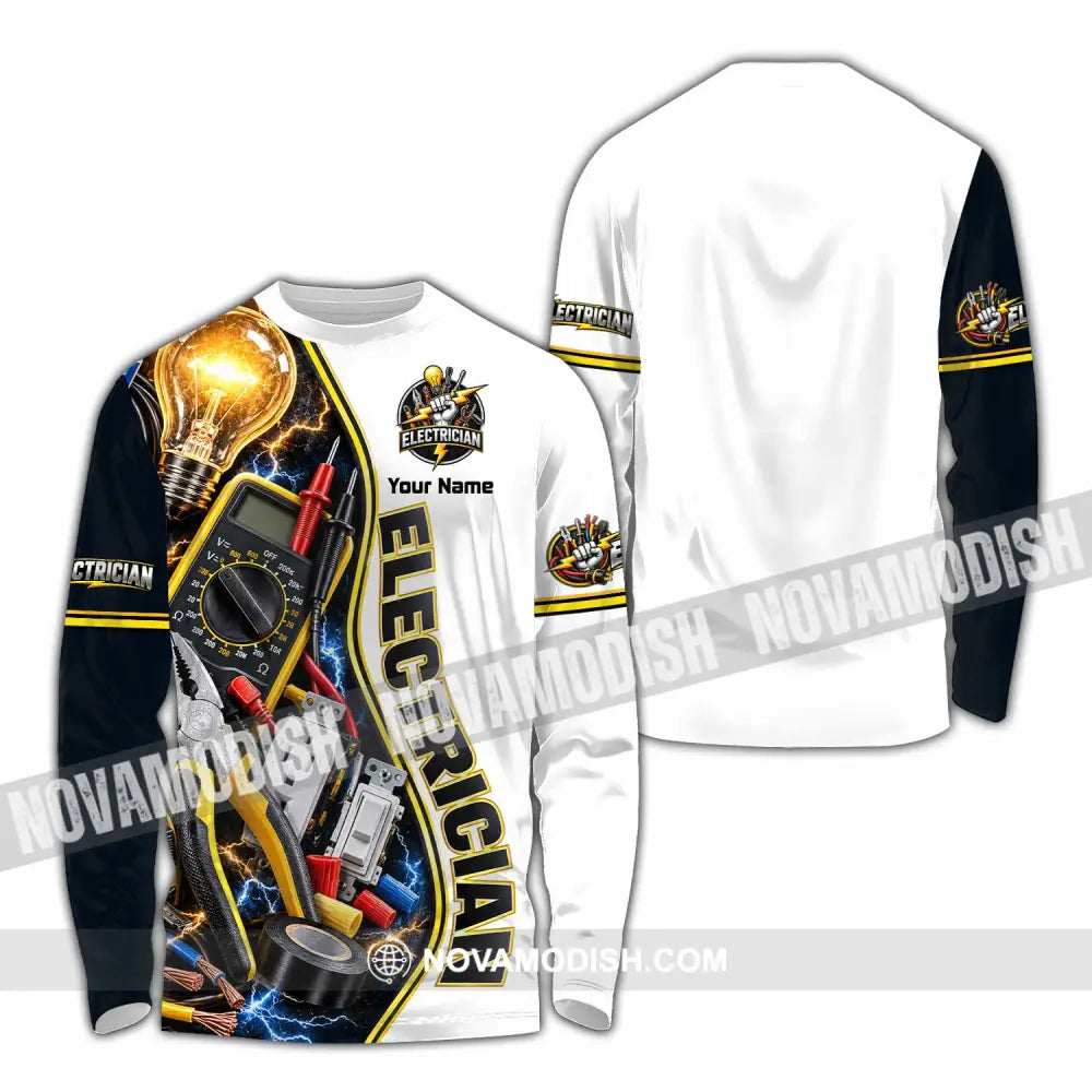 Unisex Shirt - Custom Electrician Shirt - Long Sleeve Shirt / S - T-shirt