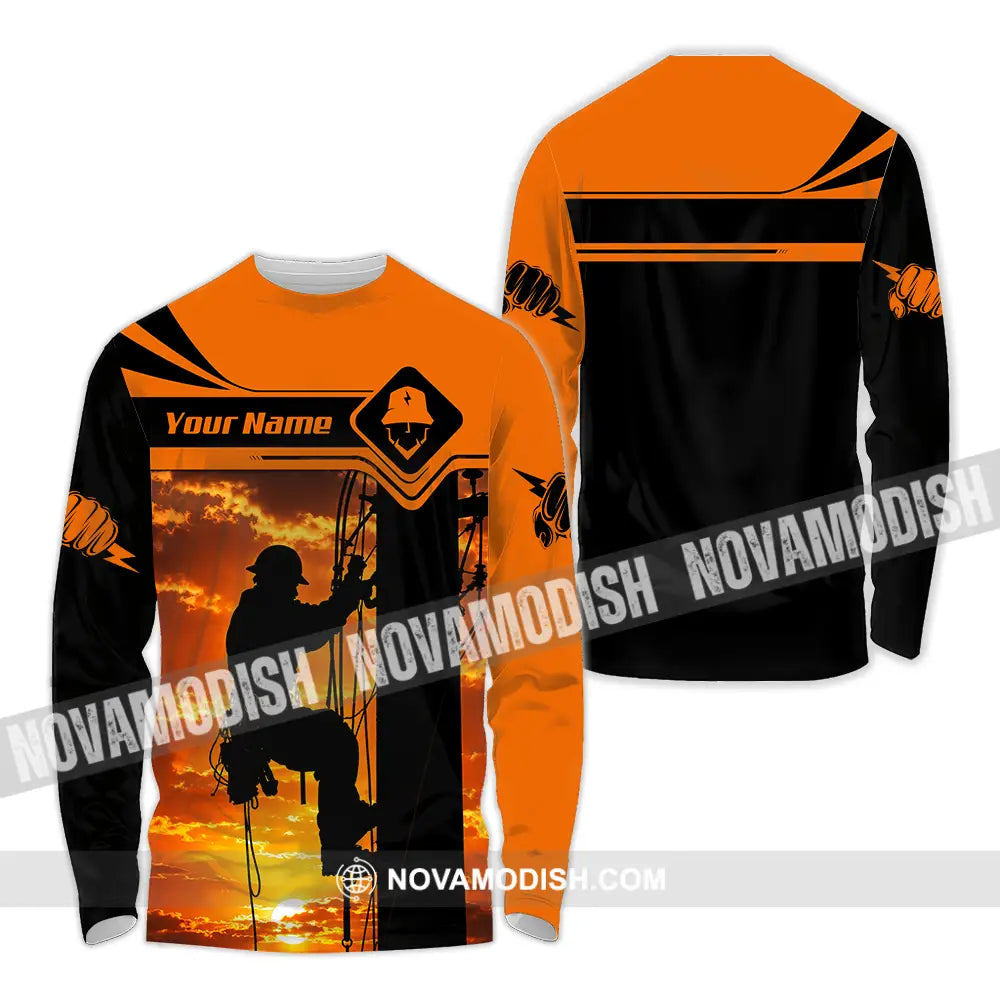Unisex Shirt - Custom Electrician Shirt - Long Sleeve Shirt / S - T-shirt