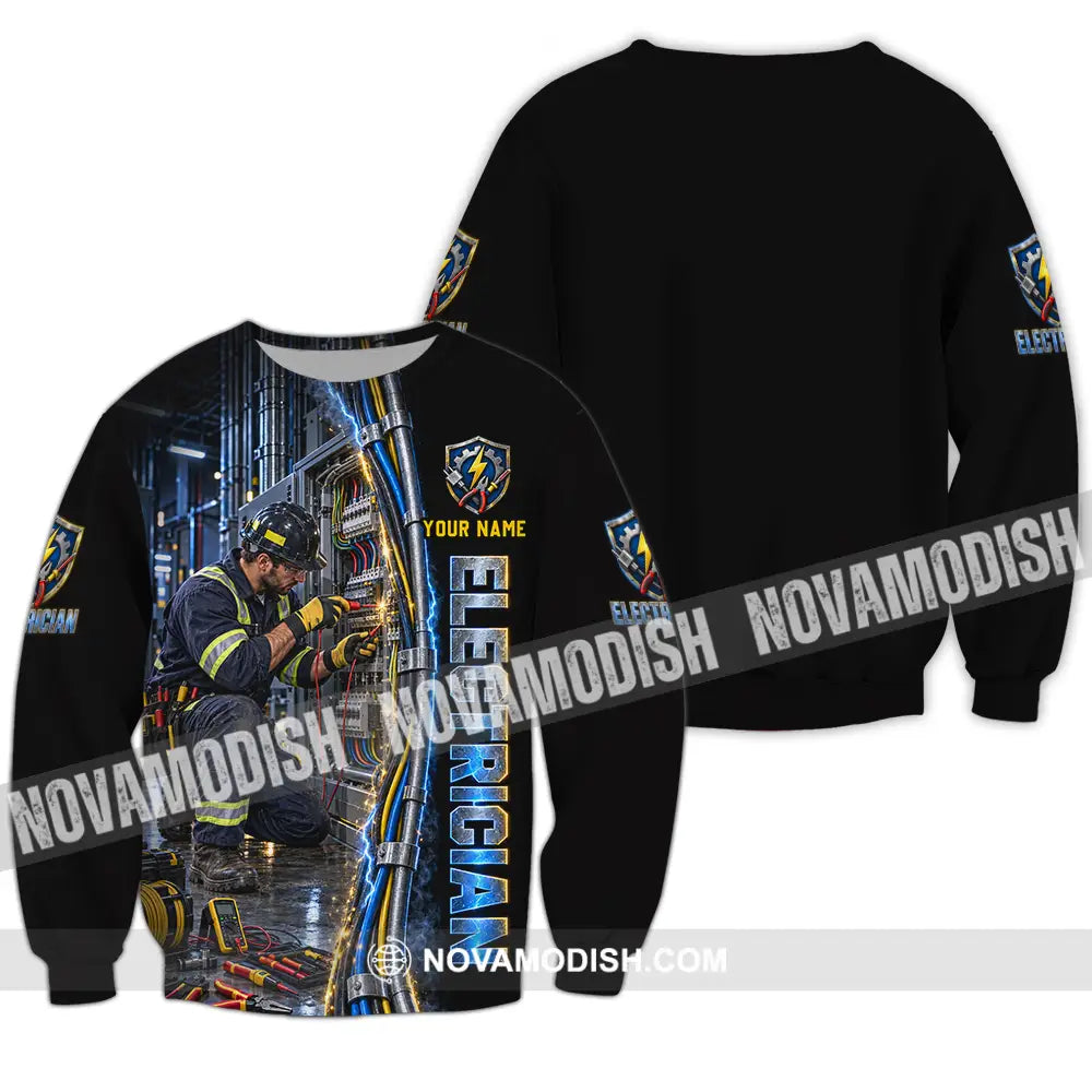 Unisex Shirt - Custom Electrician Shirt - Long Sleeve / S - T-shirt