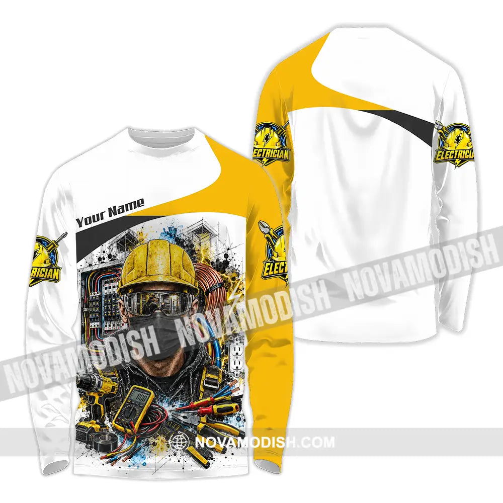 Unisex Shirt - Custom Electrician Shirt - Long Sleeve Shirt / S - T-shirt