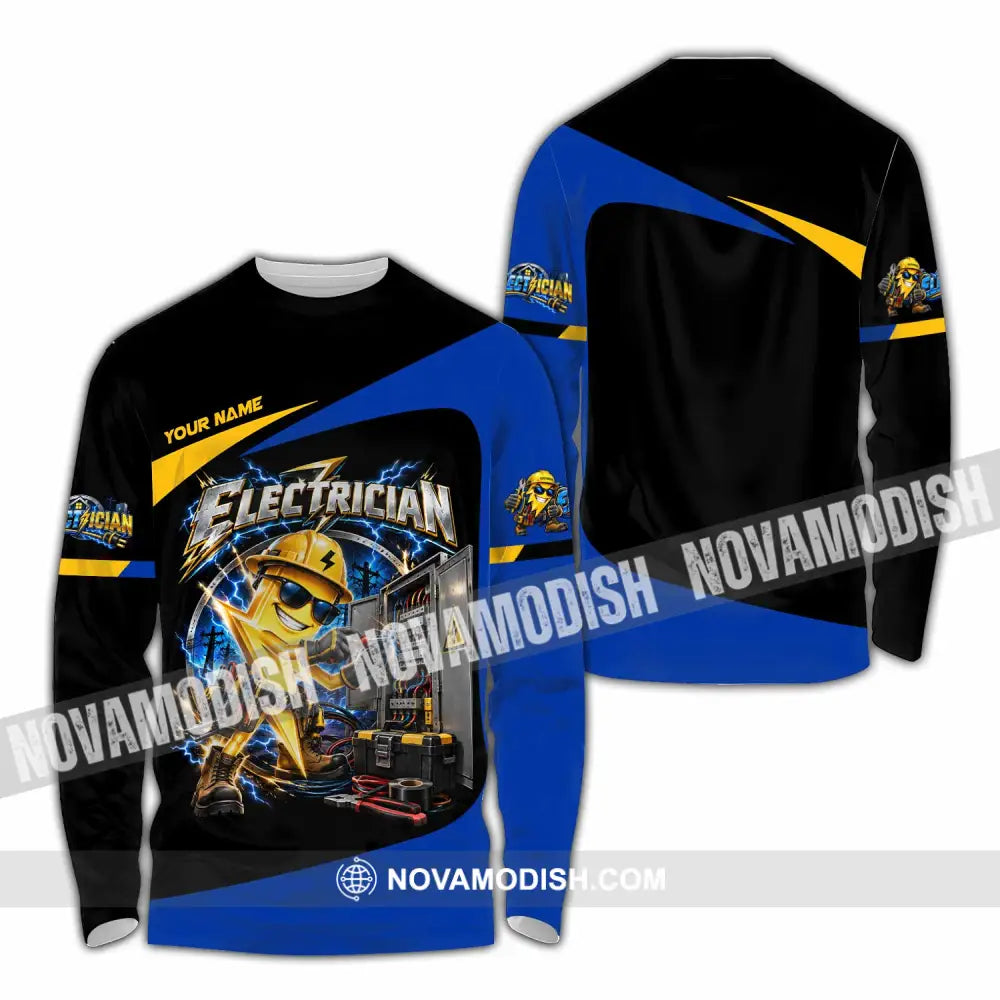 Unisex Shirt - Custom Electrician Shirt - Long Sleeve Shirt / S - T-shirt