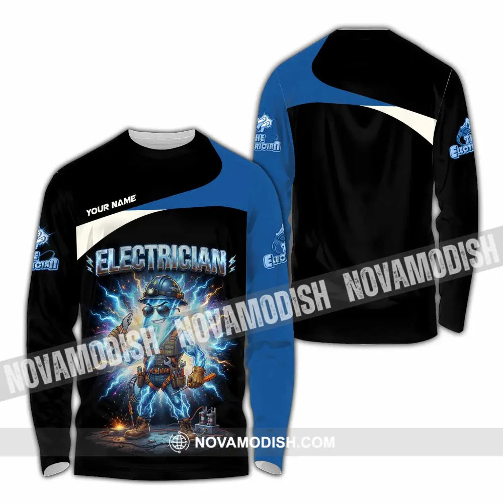 Unisex Shirt - Custom Electrician Shirt - Long Sleeve Shirt / S - T-shirt