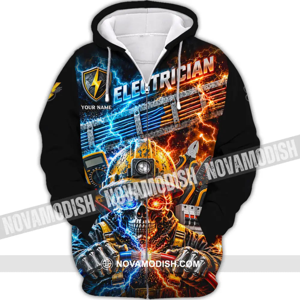 Unisex Shirt - Custom Electrician Shirt - Zipper Hoodie / S - T-shirt