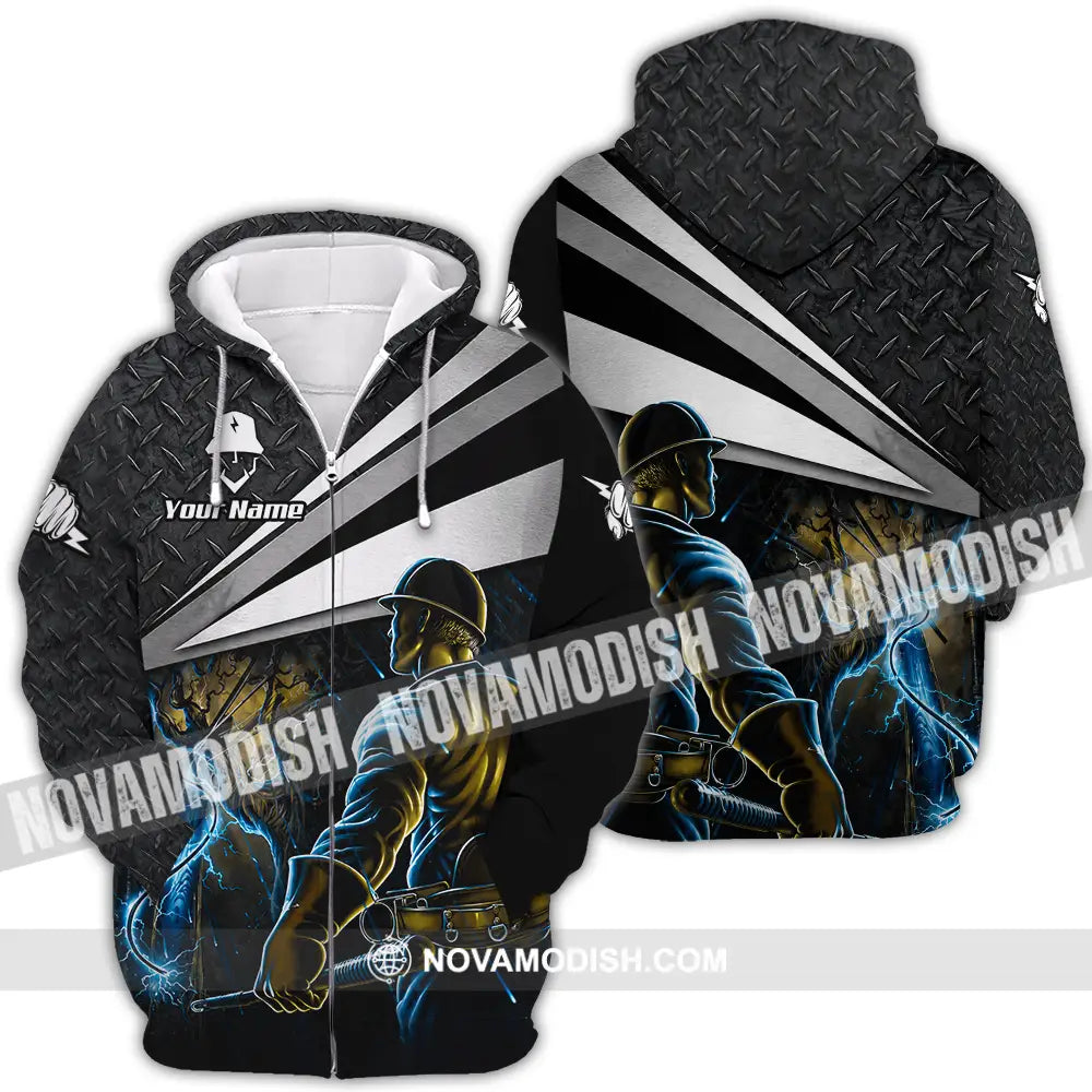 Unisex Shirt - Custom Electrician Shirt - Zipper Hoodie / S - T-shirt