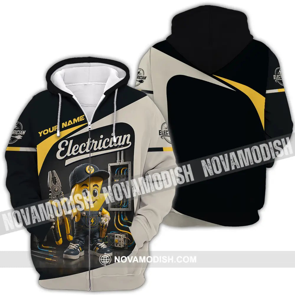 Unisex Shirt - Custom Electrician Shirt - Zipper Hoodie / S - T-shirt