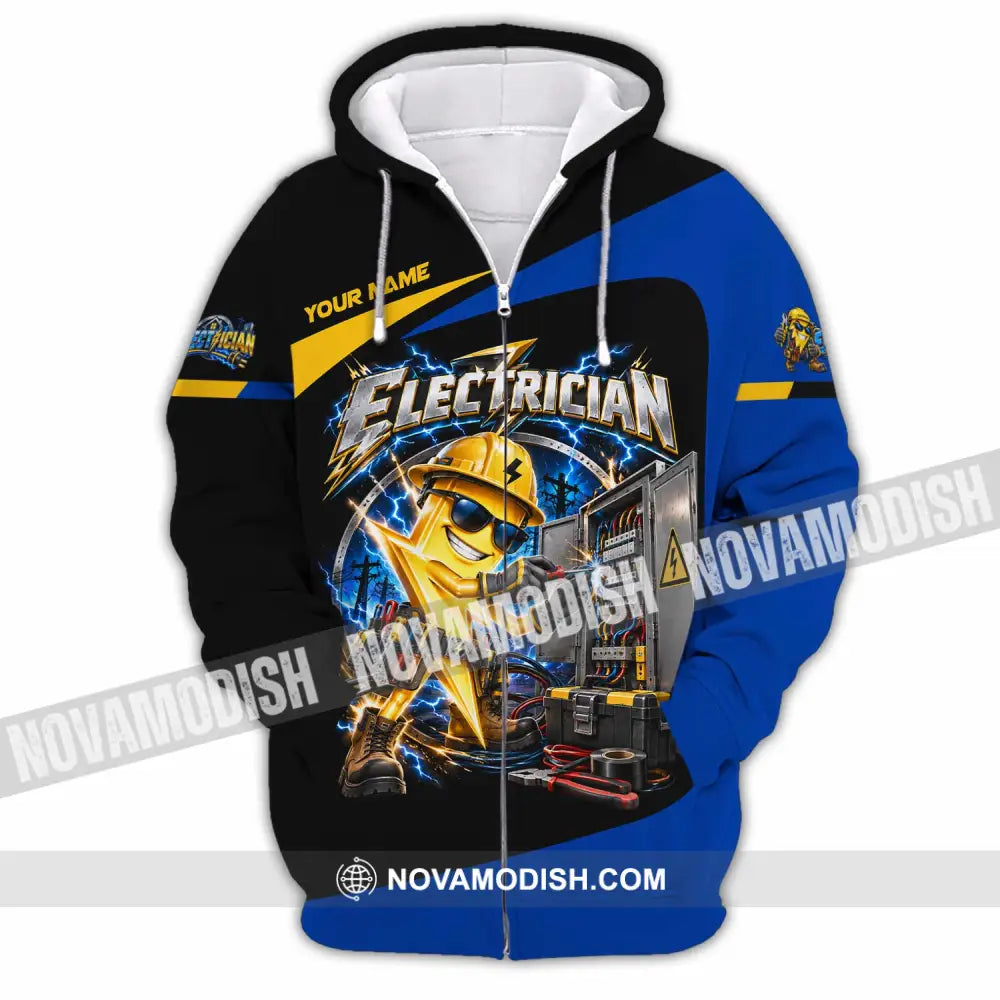 Unisex Shirt - Custom Electrician Shirt - Zipper Hoodie / S - T-shirt
