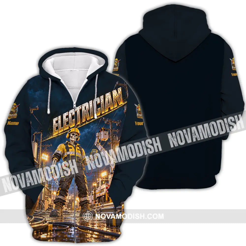 Unisex Shirt - Custom Electrician Shirt - Zipper Hoodie / S - T-shirt