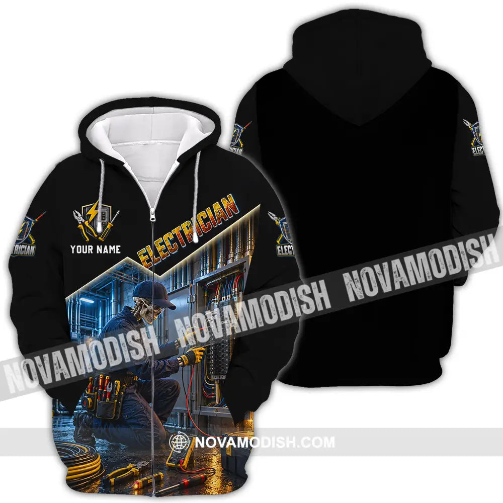 Unisex Shirt - Custom Electrician Shirt - Zipper Hoodie / S - T-shirt