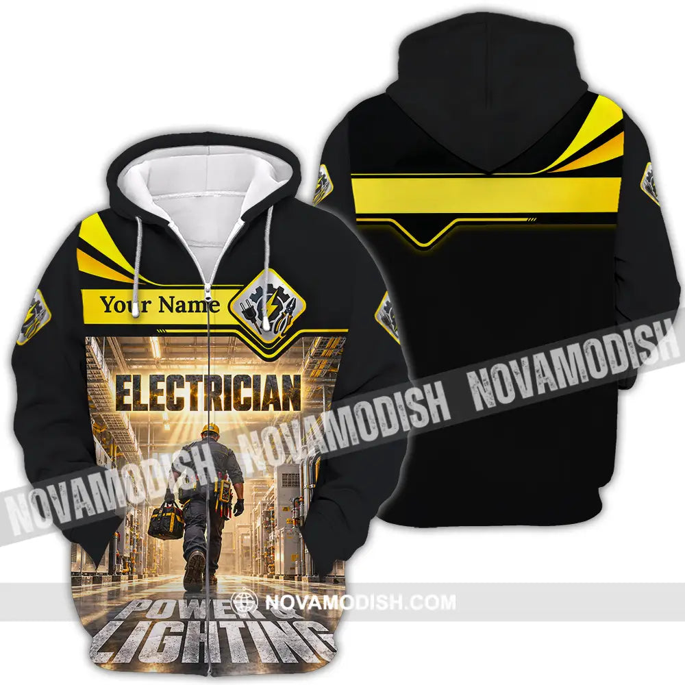 Unisex Shirt - Custom Electrician Shirt - Zipper Hoodie / S - T-shirt