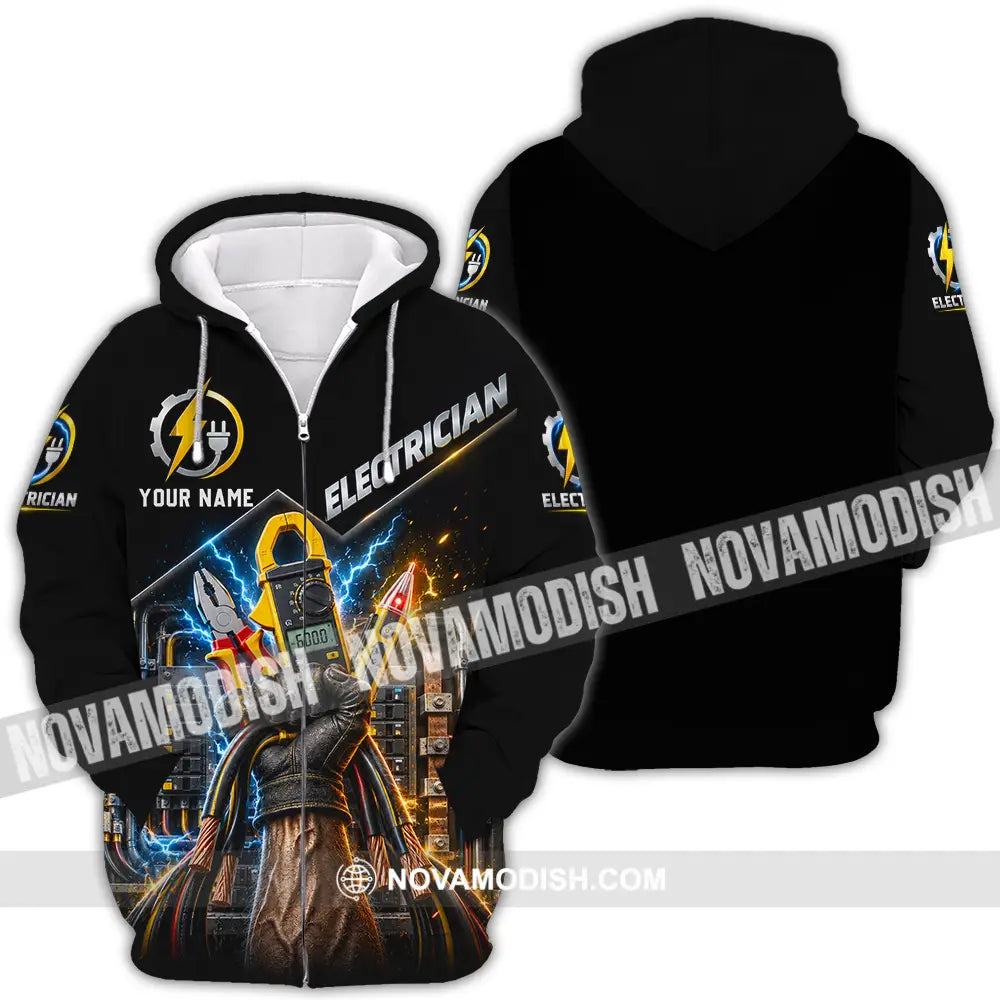 Unisex Shirt - Custom Electrician Shirt - Zipper Hoodie / S - T-shirt