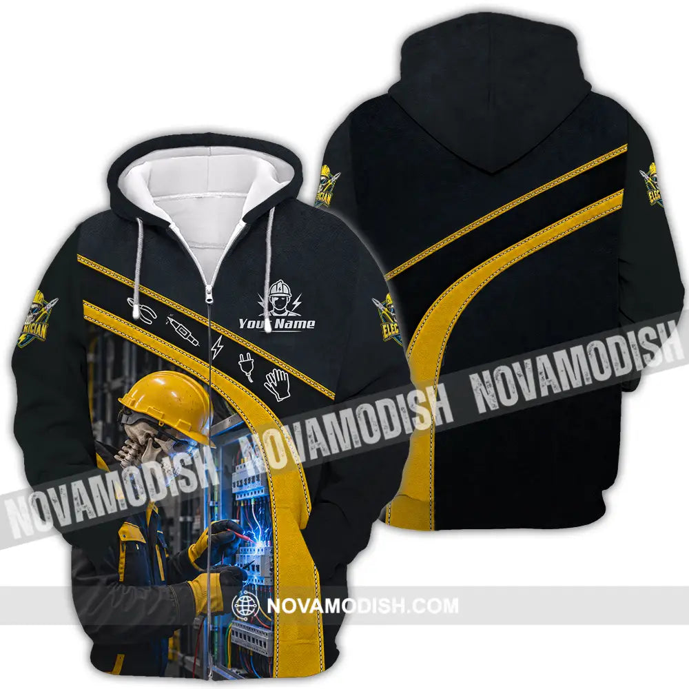 Unisex Shirt - Custom Electrician Shirt - Zipper Hoodie / S - T-shirt