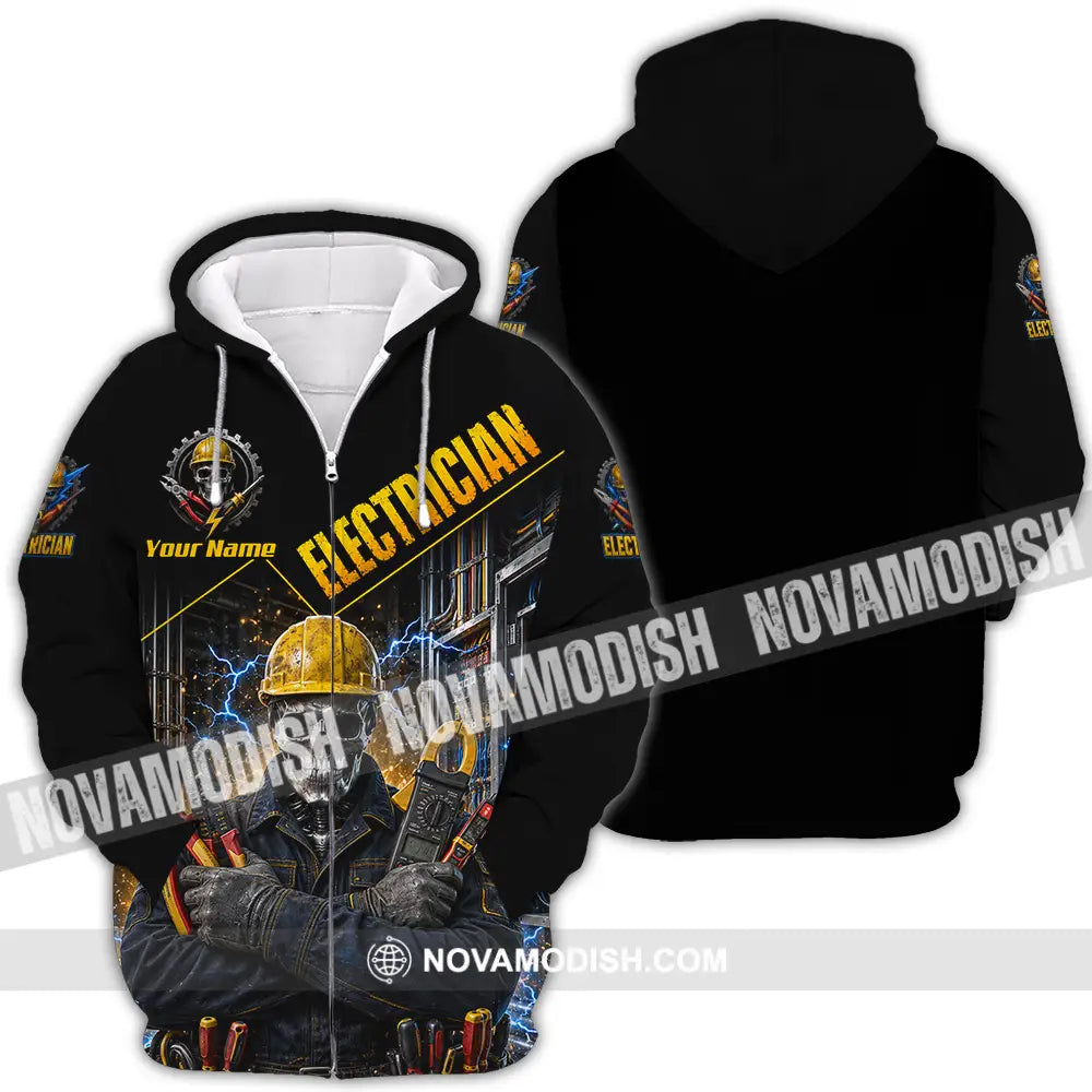 Unisex Shirt - Custom Electrician Shirt - Zipper Hoodie / S - T-shirt