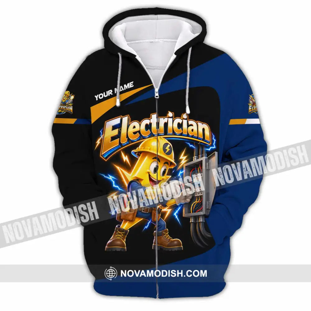 Unisex Shirt - Custom Electrician Shirt - Zipper Hoodie / S - T-shirt
