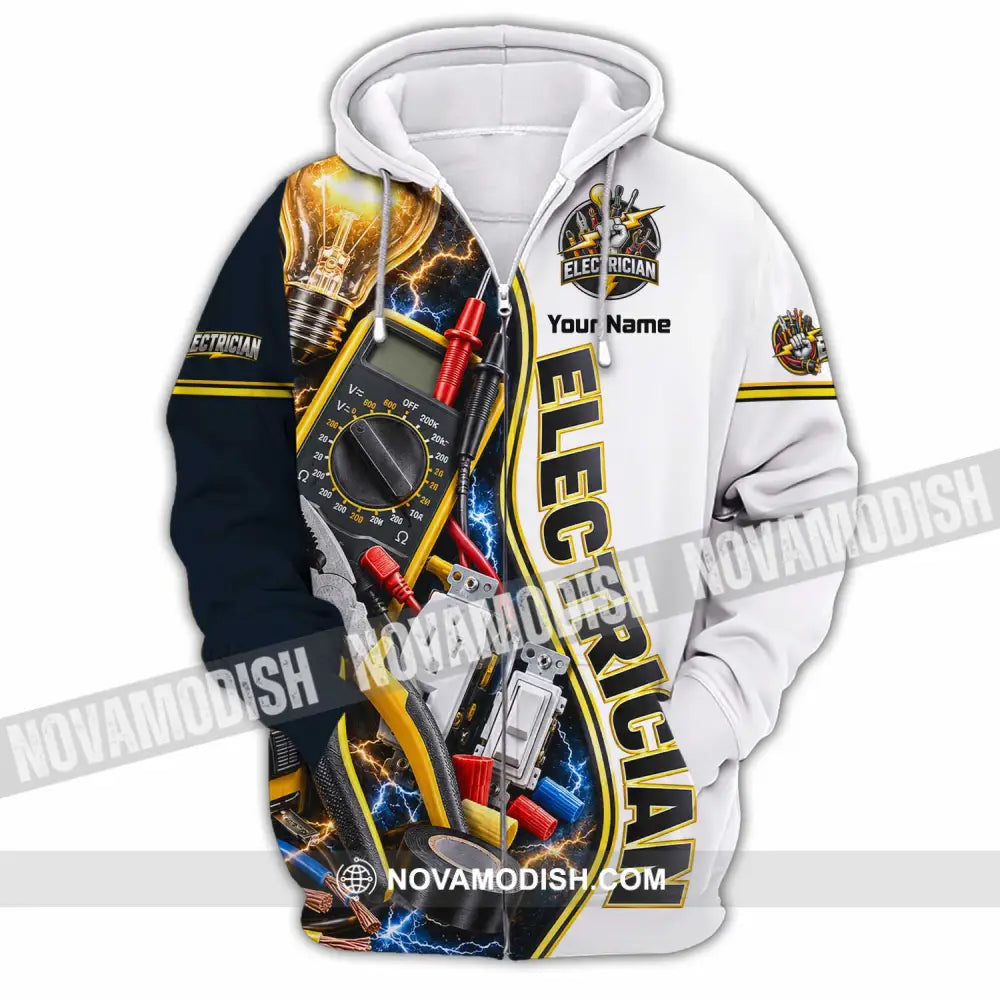 Unisex Shirt - Custom Electrician Shirt - Zipper Hoodie / S - T-shirt