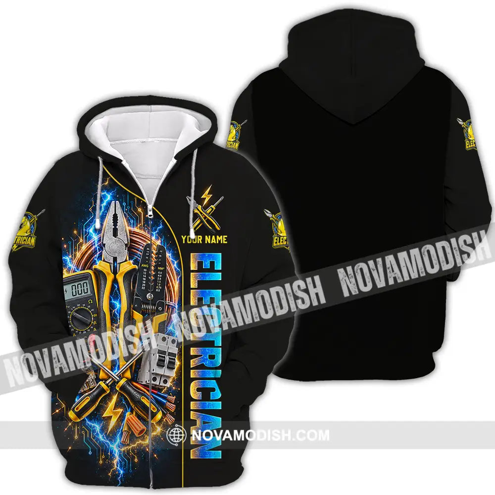 Unisex Shirt - Custom Electrician Shirt - Zipper Hoodie / S - T-shirt