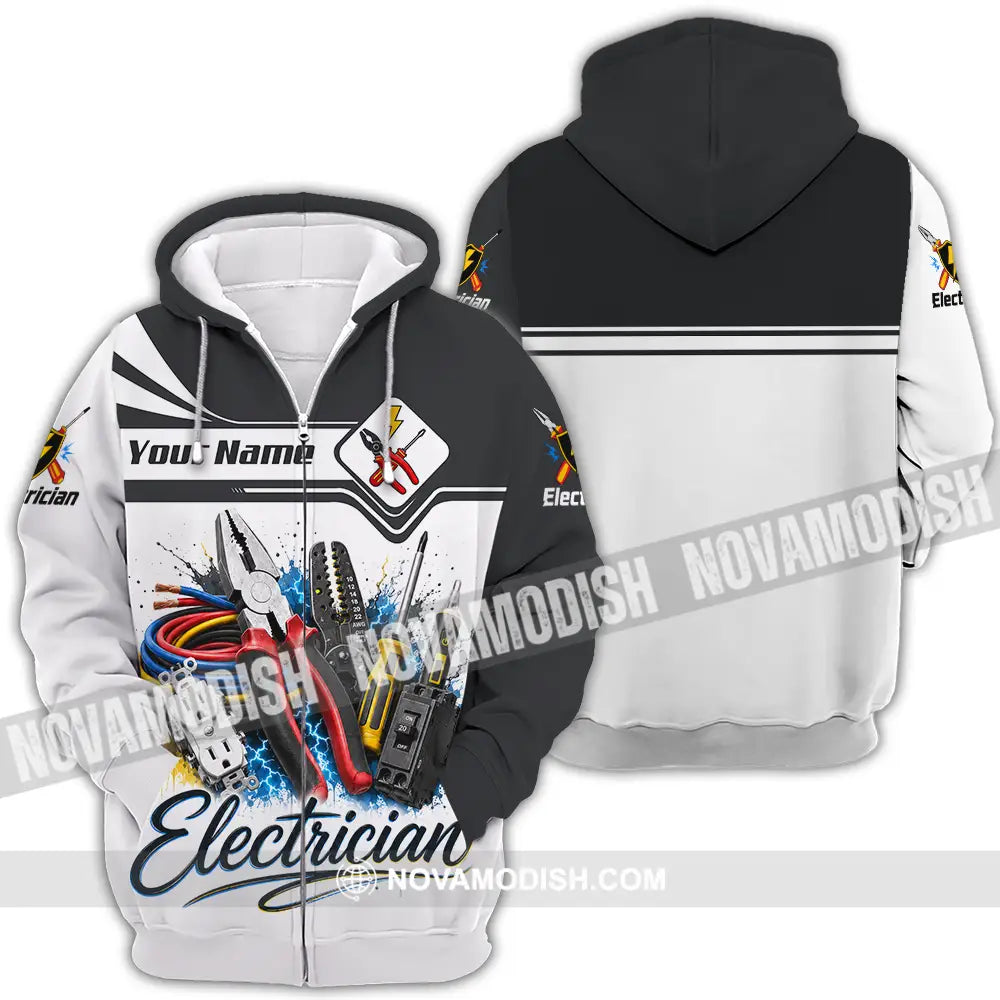 Unisex Shirt - Custom Electrician Shirt - Zipper Hoodie / S - T-shirt