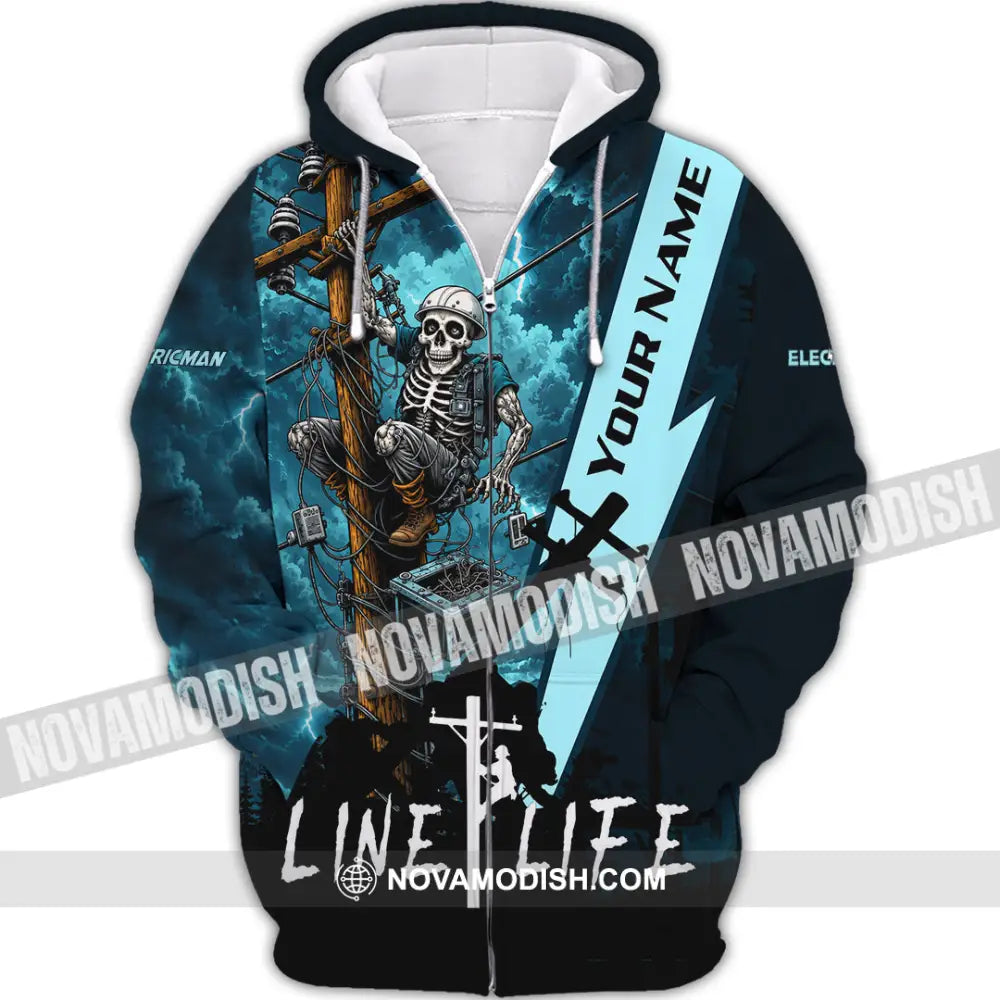 Unisex Shirt - Custom Electrician Shirt - Zipper Hoodie / S - T-shirt