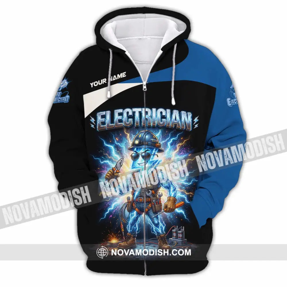 Unisex Shirt - Custom Electrician Shirt - Zipper Hoodie / S - T-shirt