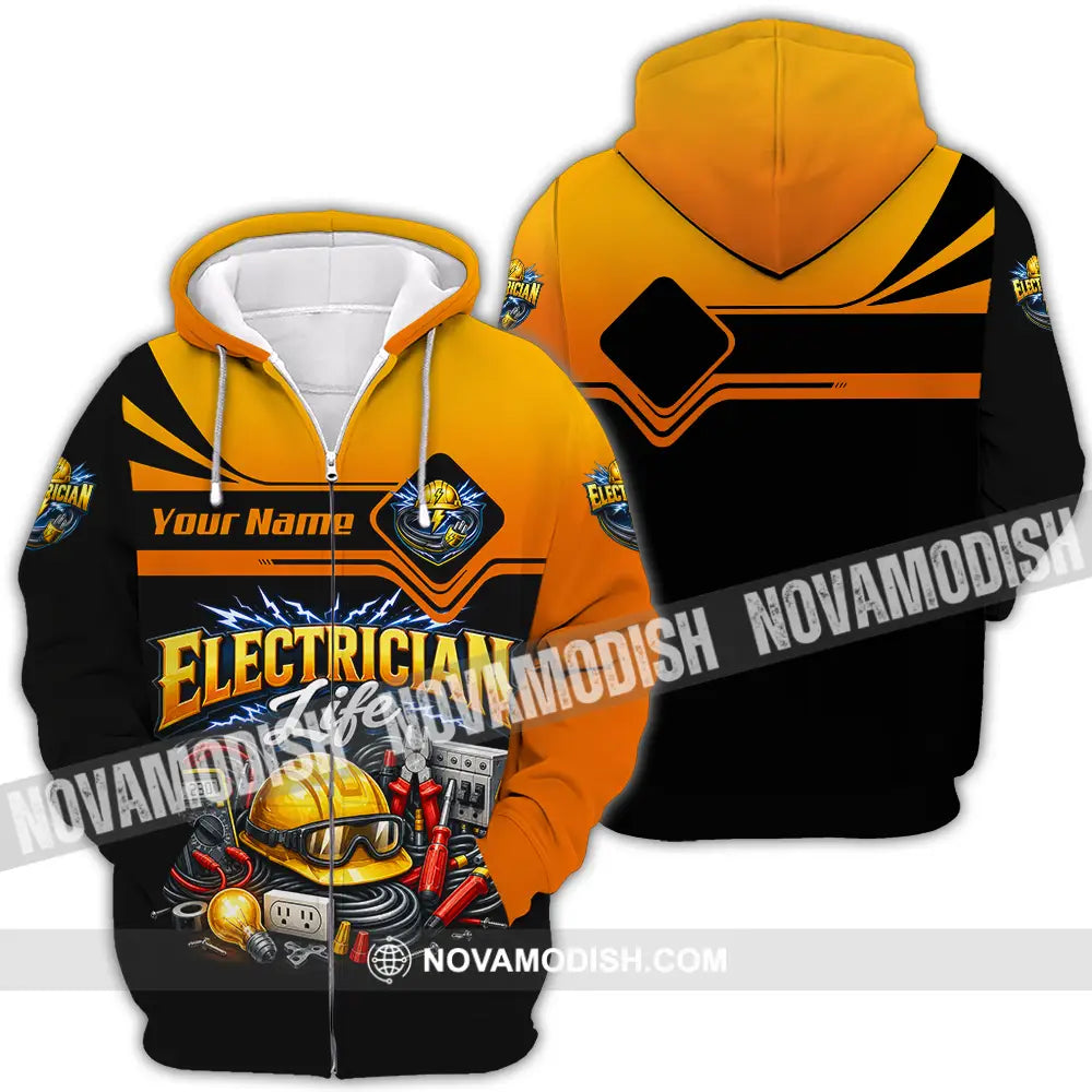 Unisex Shirt - Custom Electrician Shirt - Zipper Hoodie / S - T-shirt