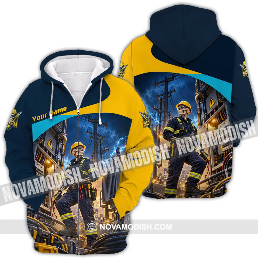 Unisex Shirt - Custom Electrician Shirt - Zipper Hoodie / S - T-shirt