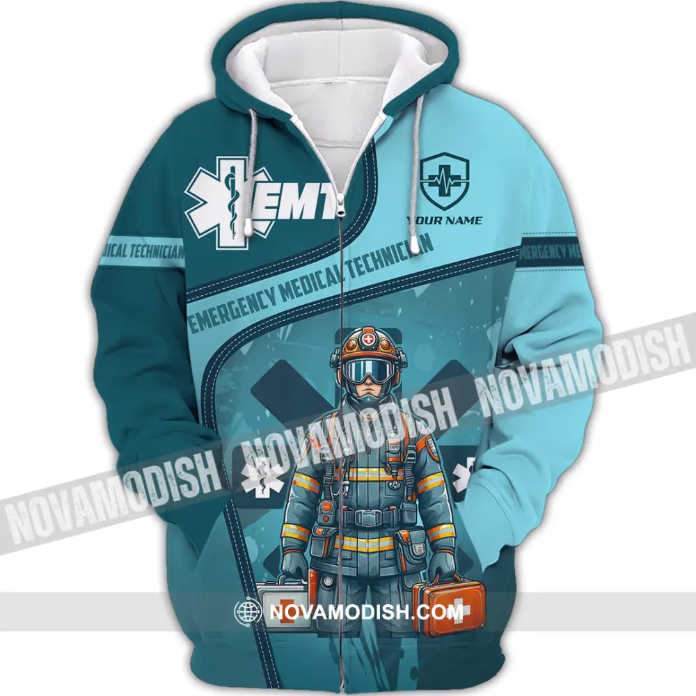 Unisex Shirt - Custom Emergency Medical Technician Shirt - Zipper Hoodie / S - T-shirt