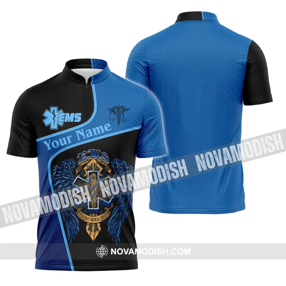 Unisex Shirt - Custom EMS Shirt - Zipper Polo Shirt / S - T-shirt