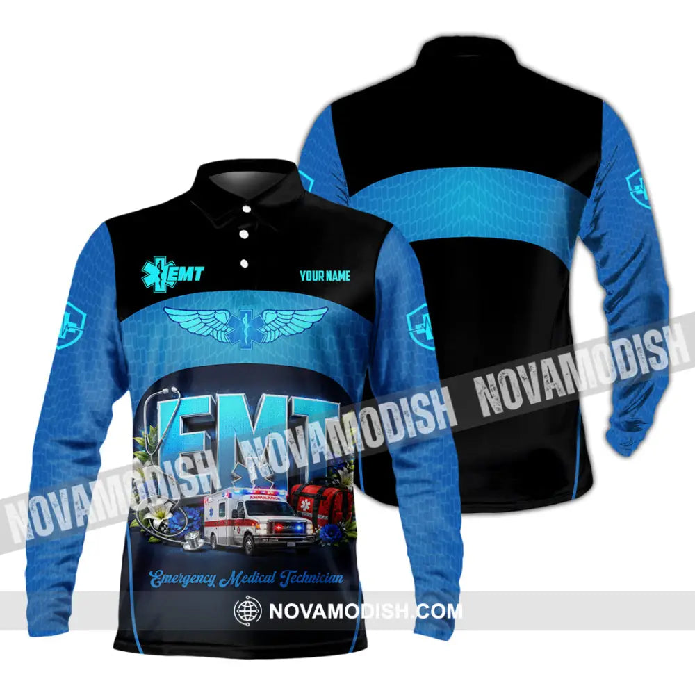 Unisex Shirt - Custom EMT Shirt - Long Sleeve Polo / S - T-shirt