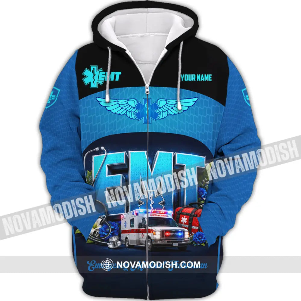 Unisex Shirt - Custom EMT Shirt - Zipper Hoodie / S - T-shirt