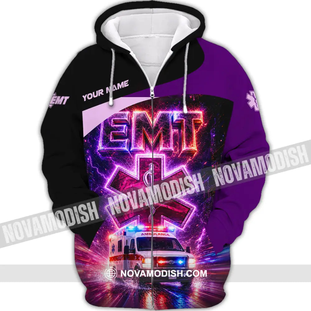 Unisex Shirt - Custom EMT Shirt - Zipper Hoodie / S - T-shirt