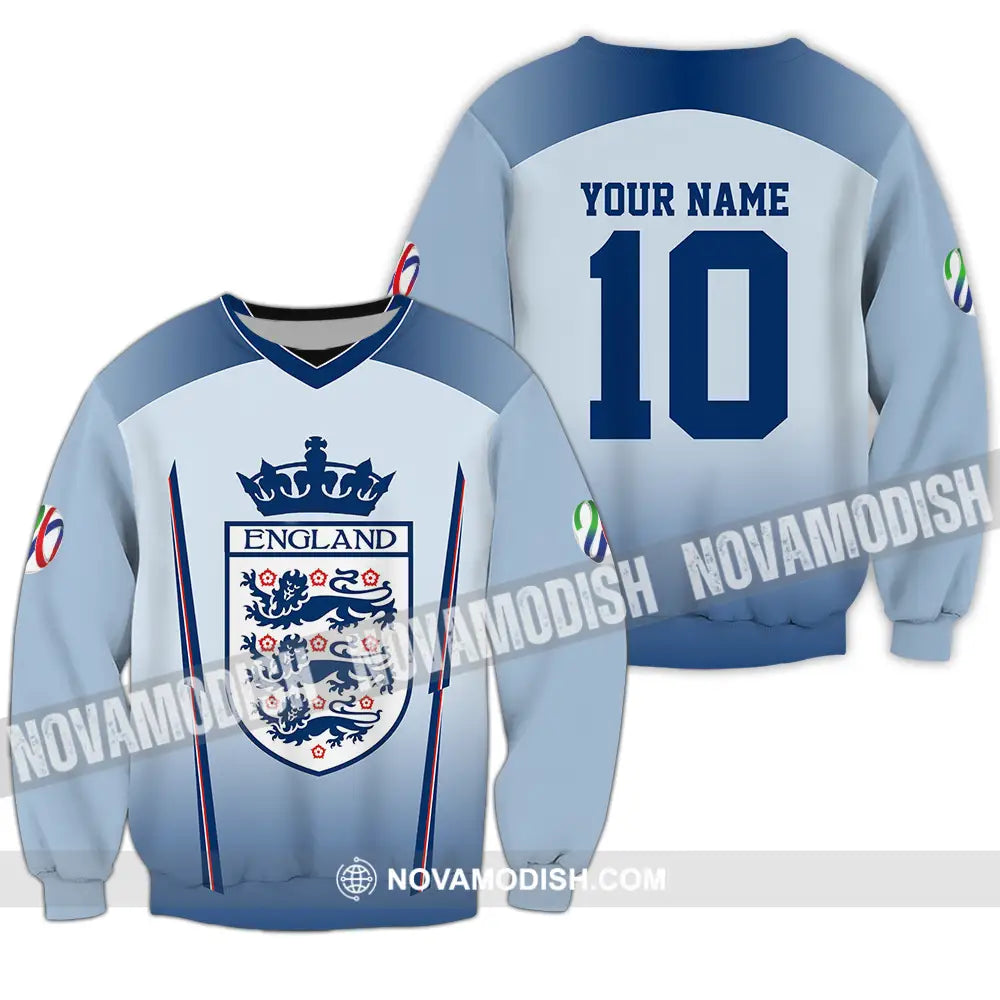 Unisex Shirt - Custom England 3D Shirt Long Sleeve / S T-shirt