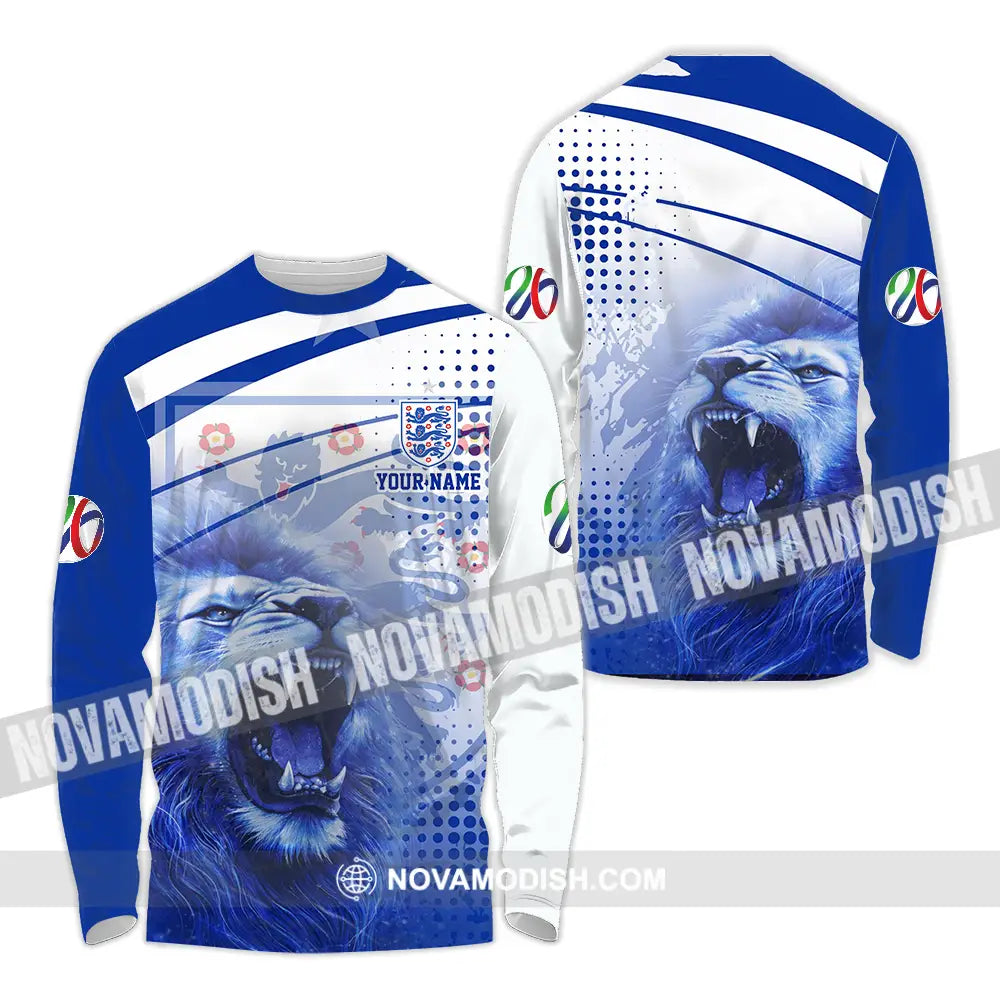 Unisex Shirt - Custom England 3D Shirt Long Sleeve Shirt / S T-shirt