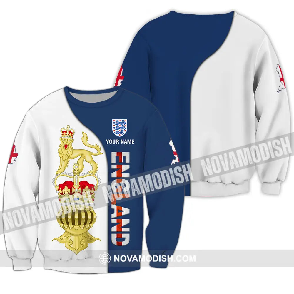 Unisex Shirt - Custom England 3D Shirt Long Sleeve / S T-shirt