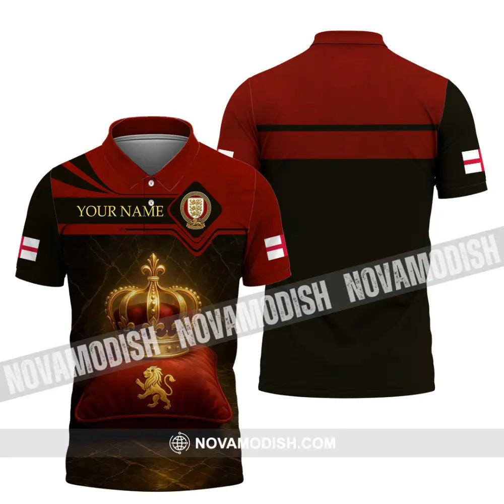 Unisex Shirt - Custom England 3D Shirt Polo Shirt / S T-shirt