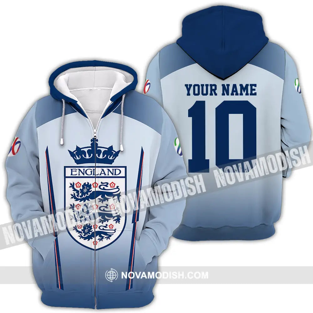 Unisex Shirt - Custom England 3D Shirt Zipper Hoodie / S T-shirt