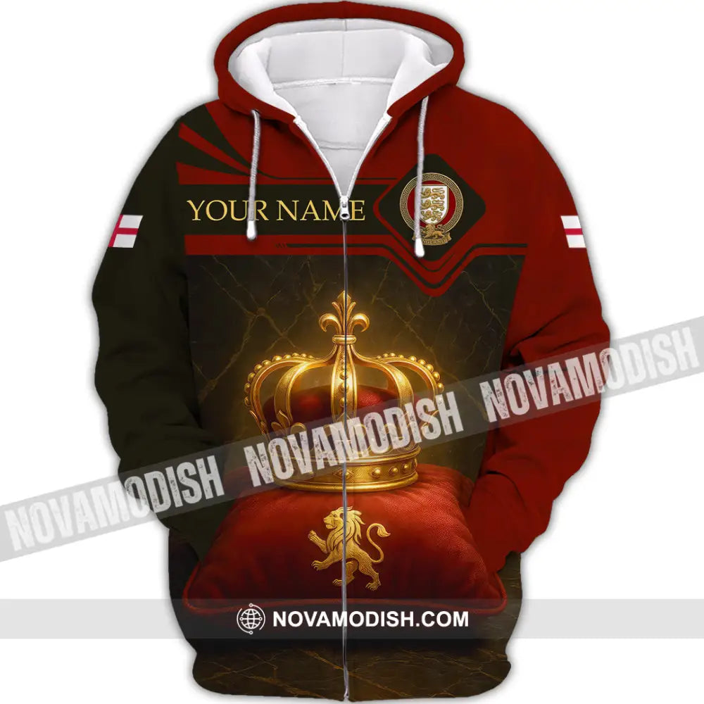 Unisex Shirt - Custom England 3D Shirt Zipper Hoodie / S T-shirt