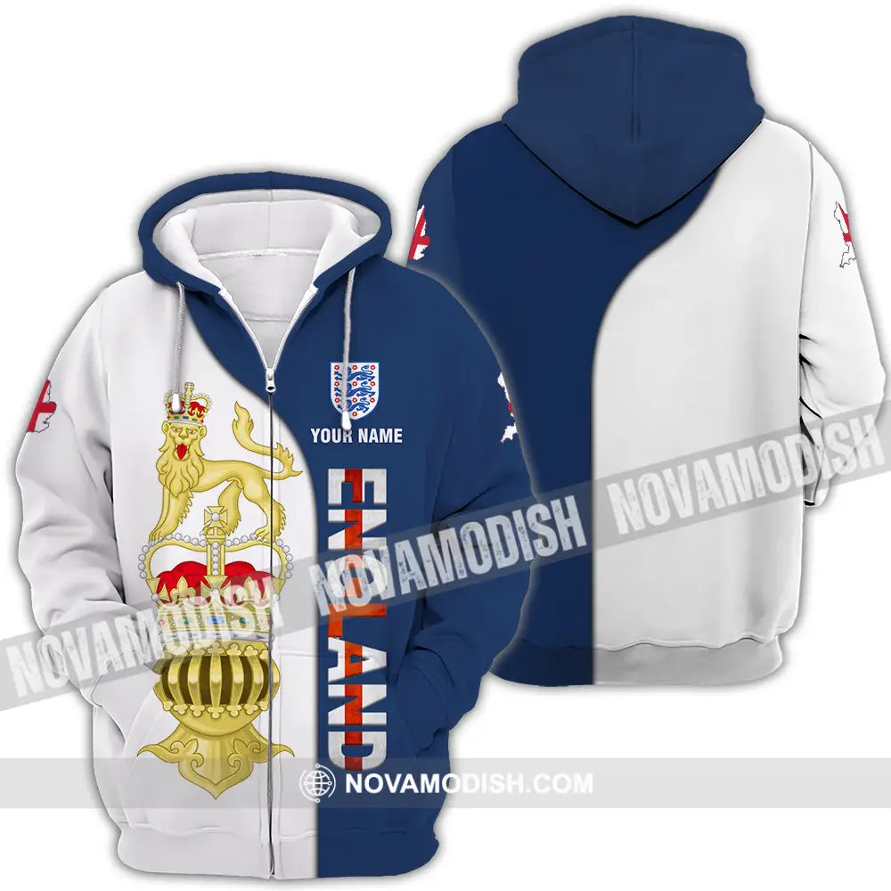 Unisex Shirt - Custom England 3D Shirt Zipper Hoodie / S T-shirt