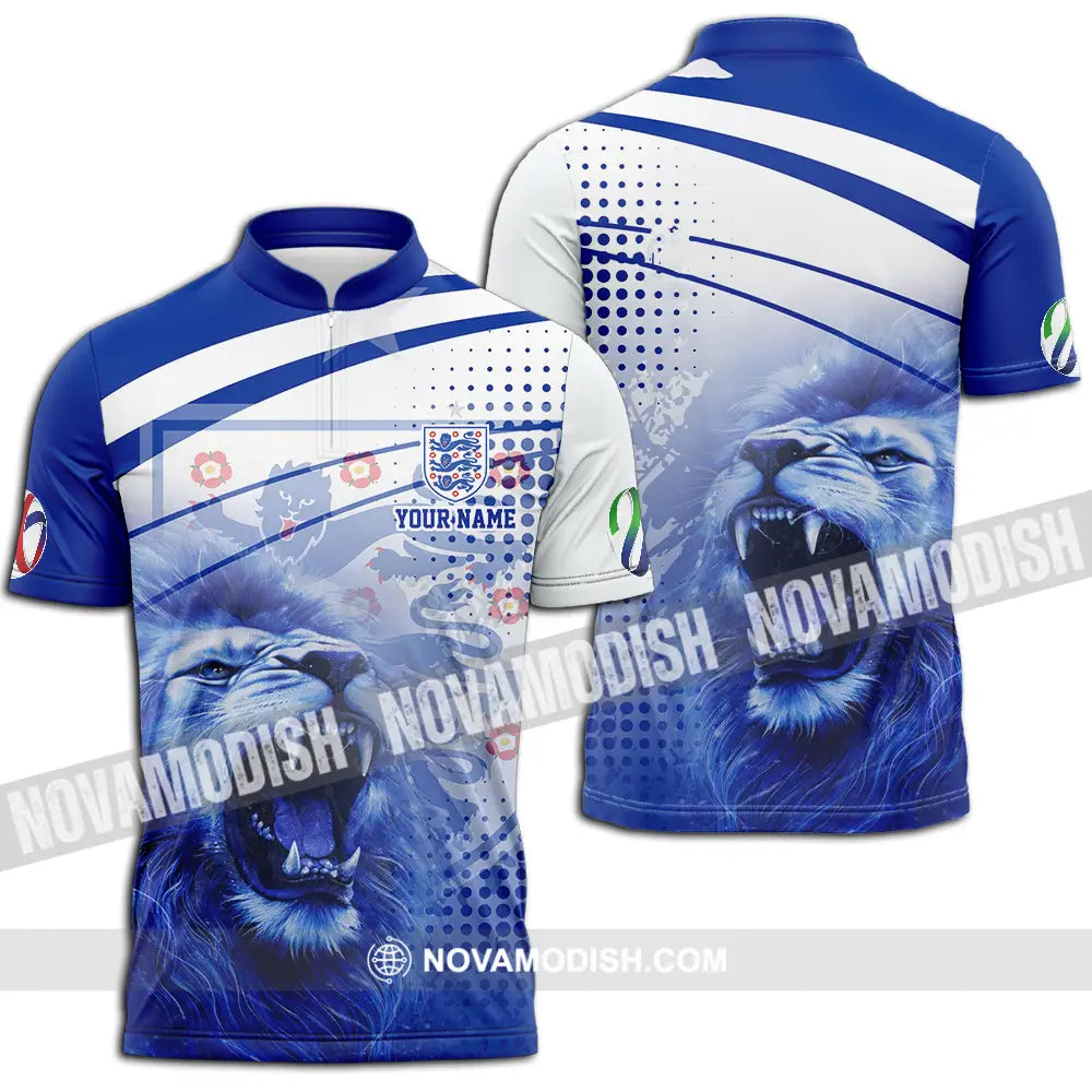 Unisex Shirt - Custom England 3D Shirt Zipper Polo Shirt / S T-shirt