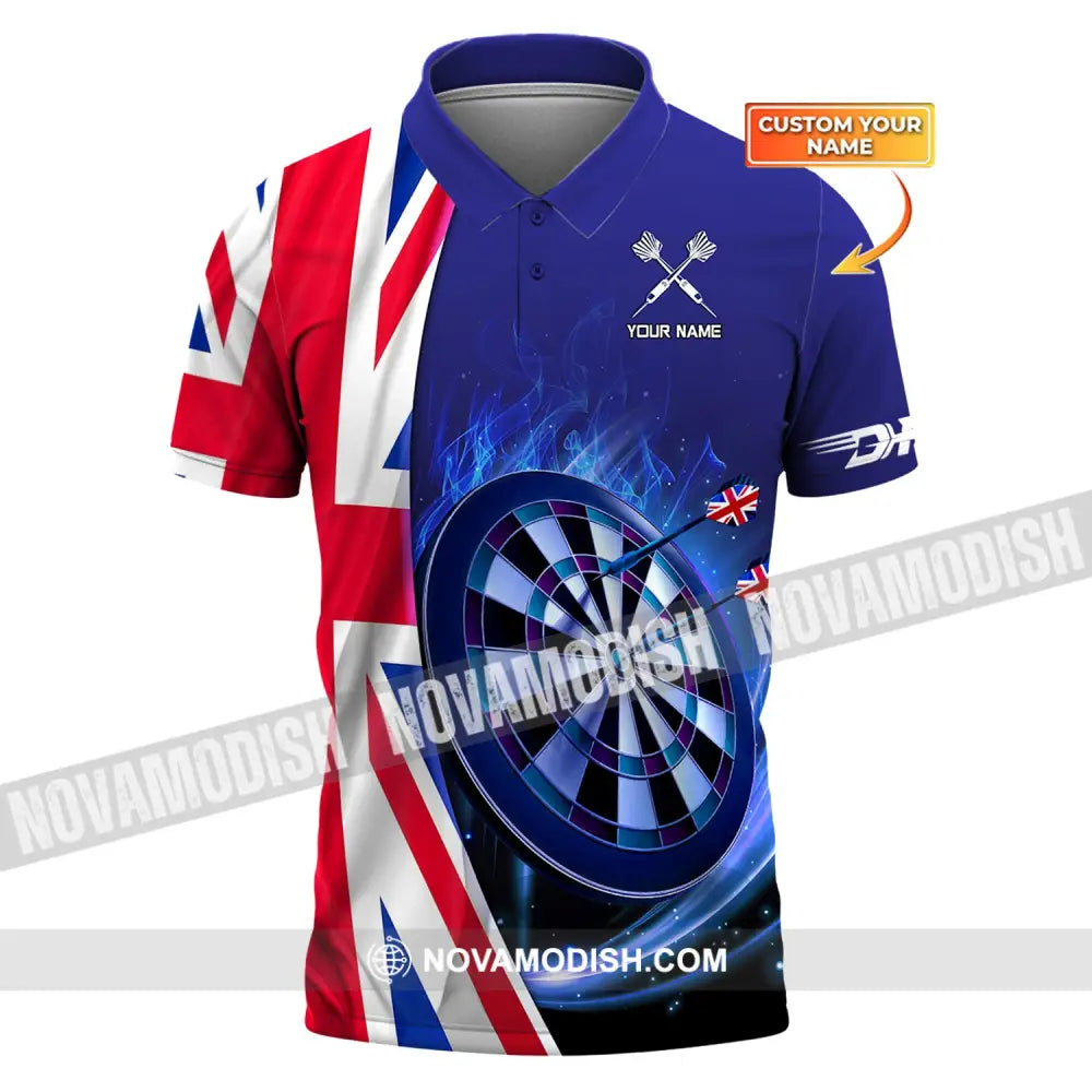 Unisex Shirt Custom England Darts Polo Hoodie Team T-Shirt Gift For Players / S