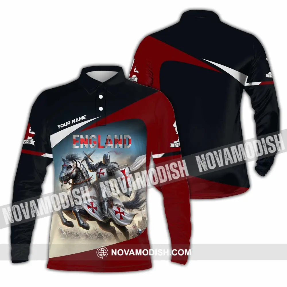 Unisex Shirt - Custom England Forever Shirt Long Sleeve Polo / S T-shirt