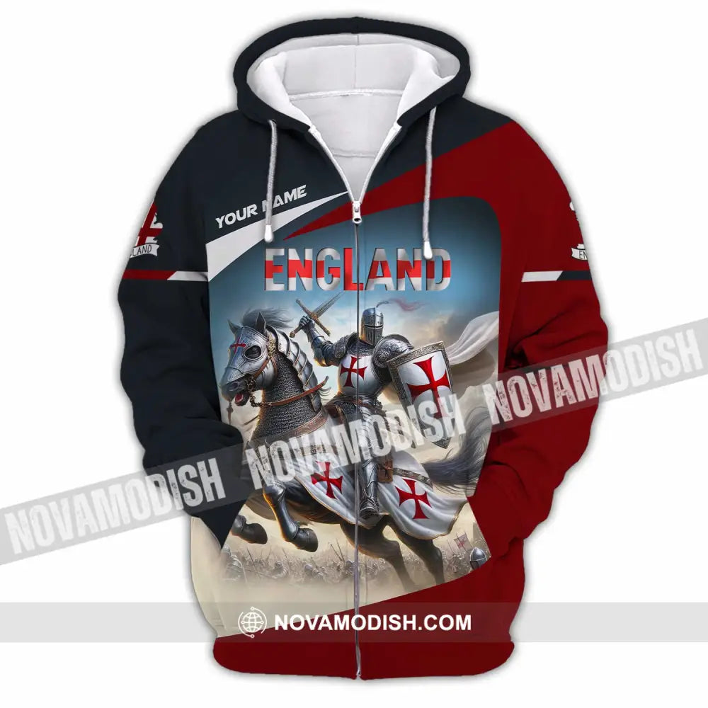 Unisex Shirt - Custom England Forever Shirt Zipper Hoodie / S T-shirt