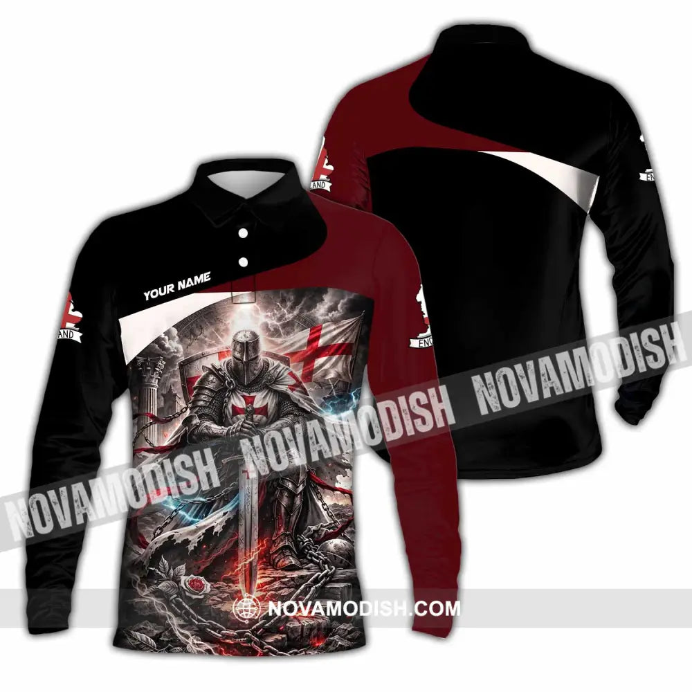 Unisex Shirt - Custom England Shirt - Long Sleeve Polo / S - T-shirt
