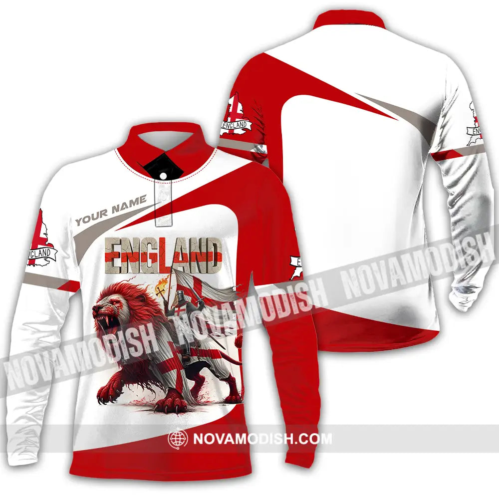 Unisex Shirt - Custom England Shirt Long Sleeve Polo / S T-shirt