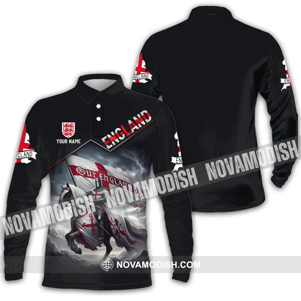 Unisex Shirt - Custom England Shirt Long Sleeve Polo / S T-shirt