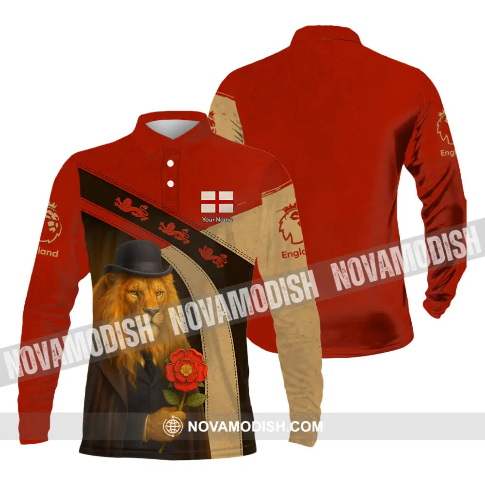 Unisex Shirt - Custom England Shirt Long Sleeve Polo / S T-shirt