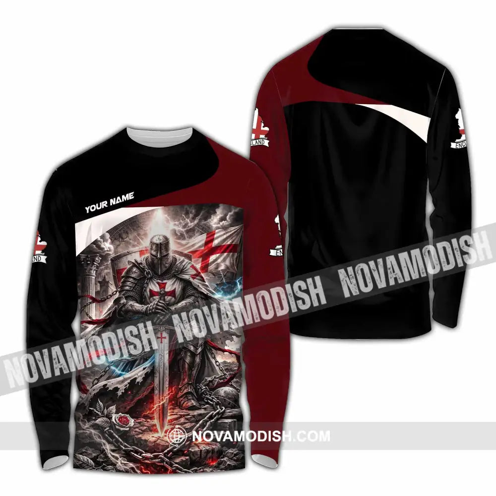 Unisex Shirt - Custom England Shirt - Long Sleeve Shirt / S - T-shirt