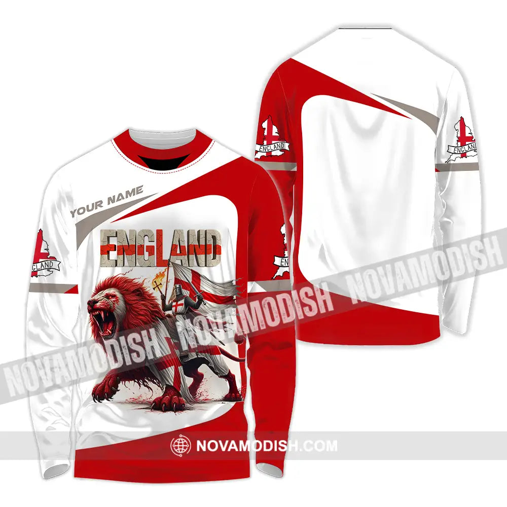 Unisex Shirt - Custom England Shirt Long Sleeve Shirt / S T-shirt